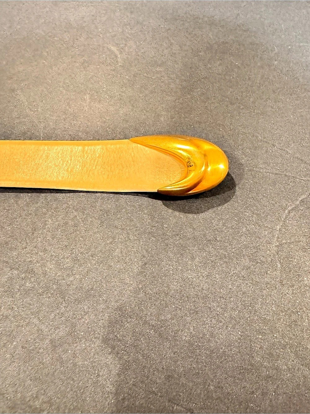 Vintage Donna Karan New York Leather Belt Gold-Tone Buckle Medium Made in Italy